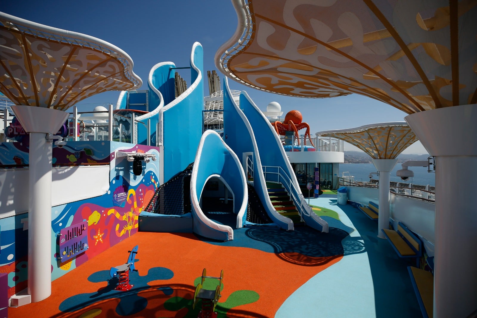 The Wonder of the Seas docks in Malaga, its first port of call in Spain.