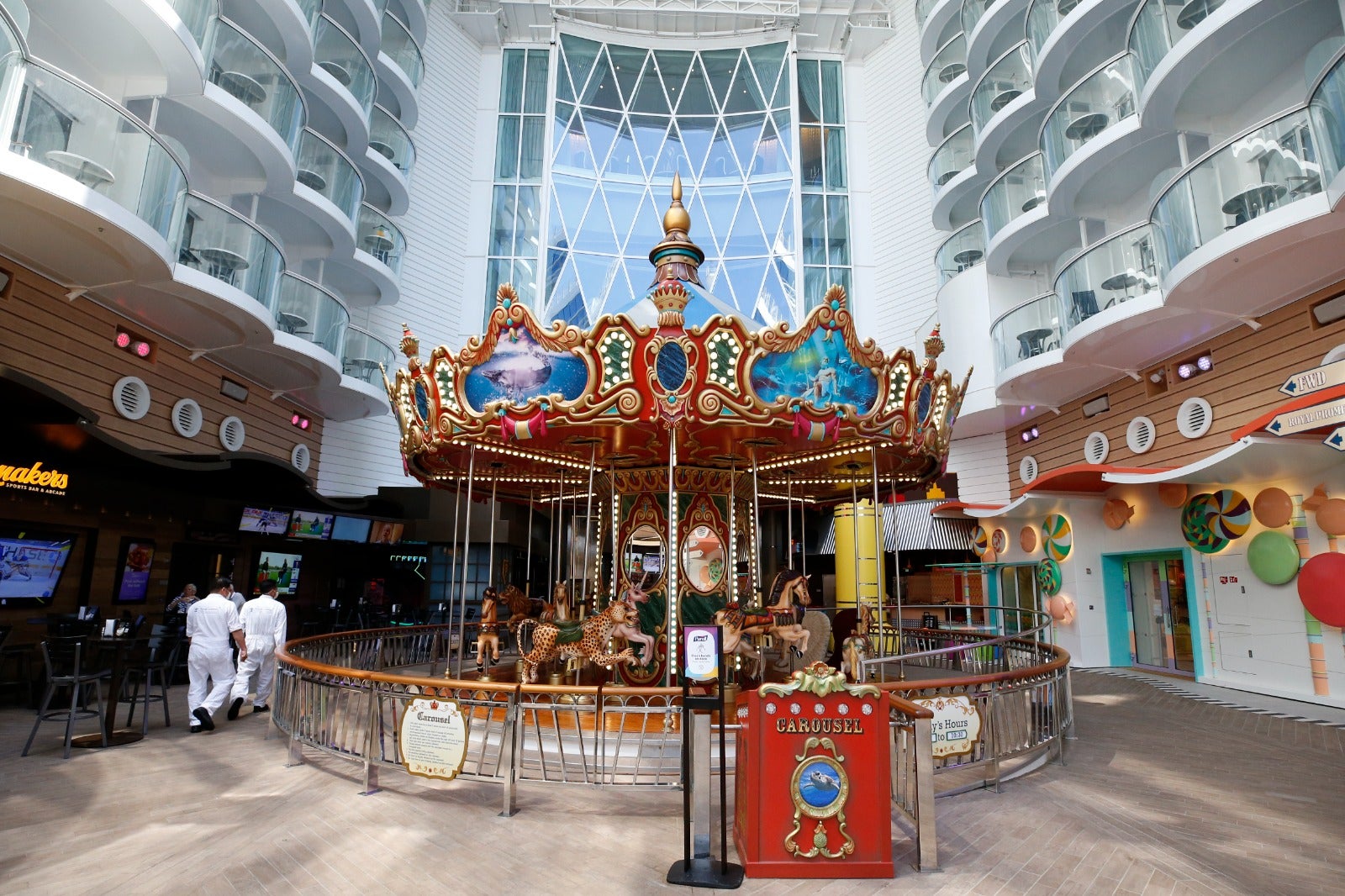 The Wonder of the Seas docks in Malaga, its first port of call in Spain.