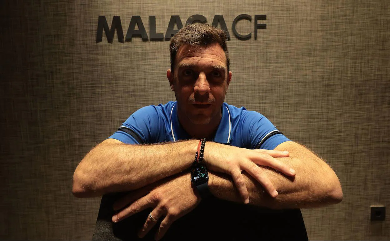 Malaga's head coach, Pablo Guede, during an interview with SUR. 
