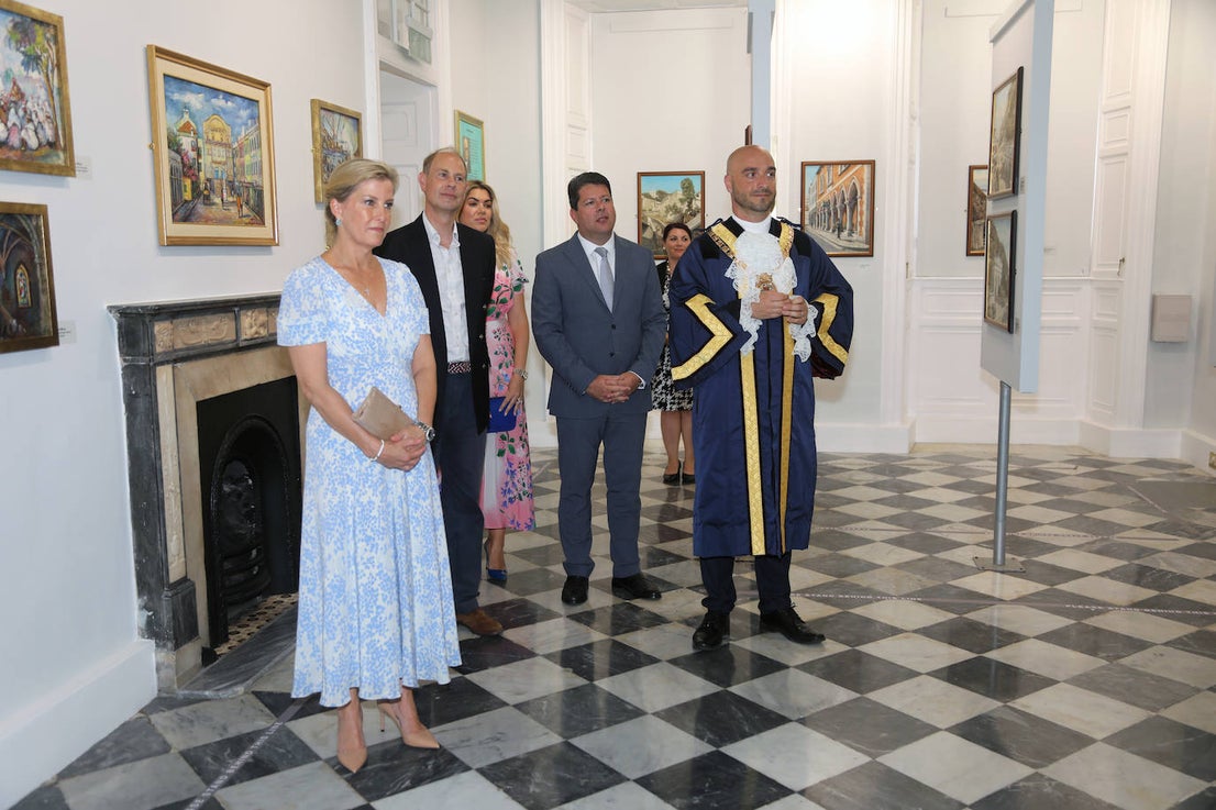 The Earl and Countess of Wessex during their second royal visit to the Rock