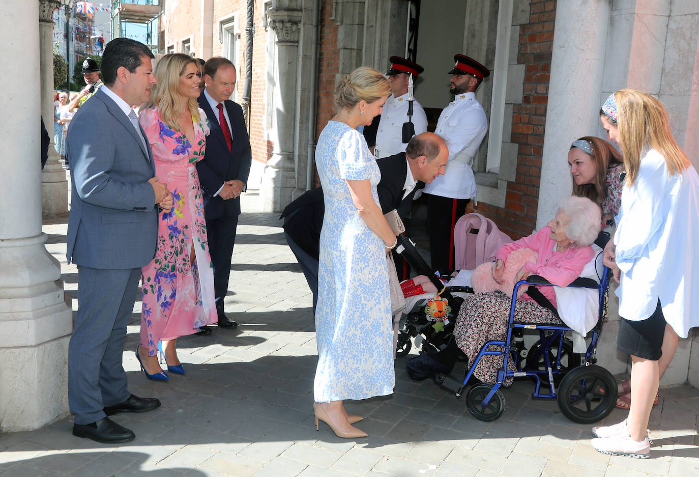 The Earl and Countess of Wessex during their second royal visit to the Rock