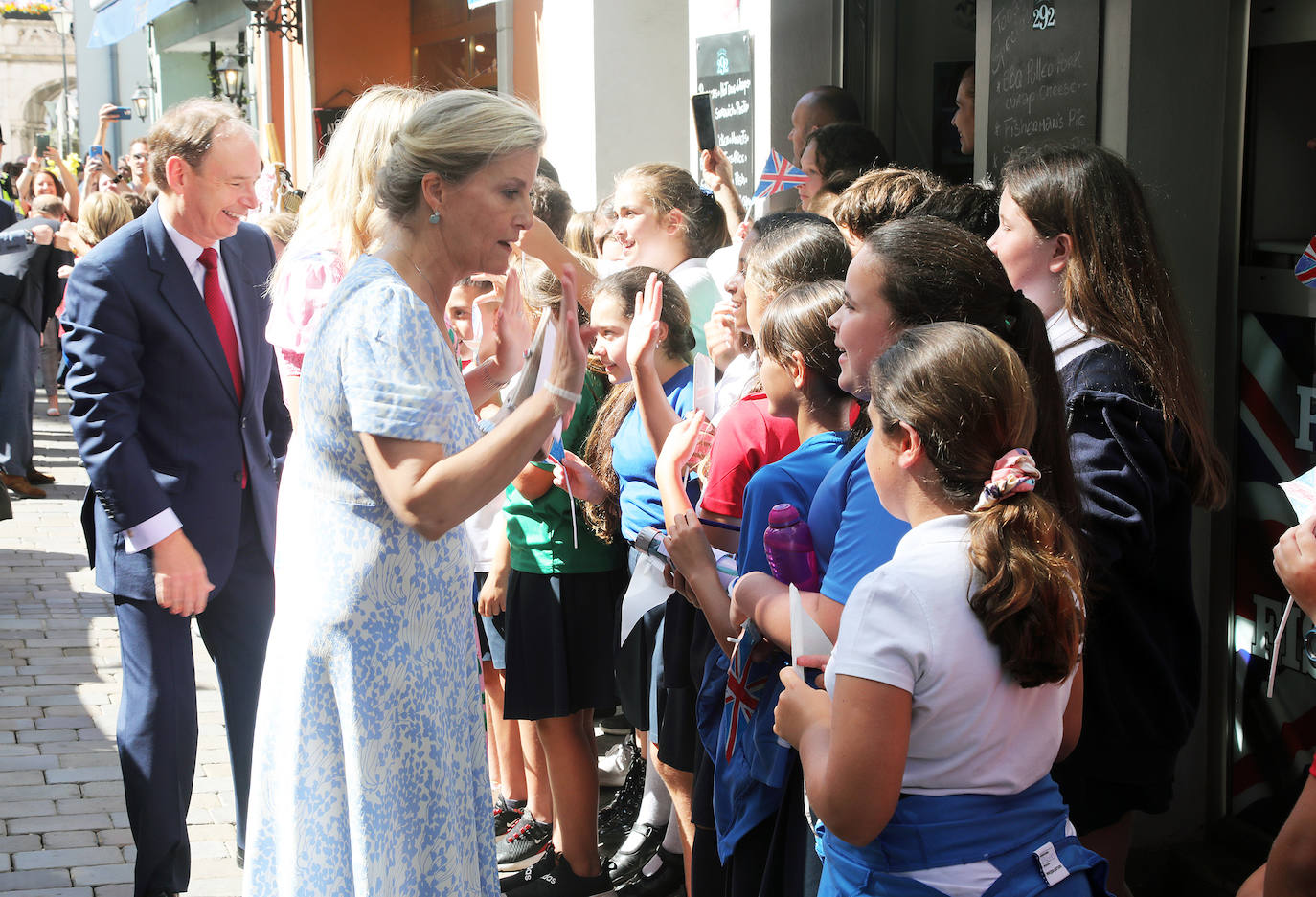 The Earl and Countess of Wessex during their second royal visit to the Rock