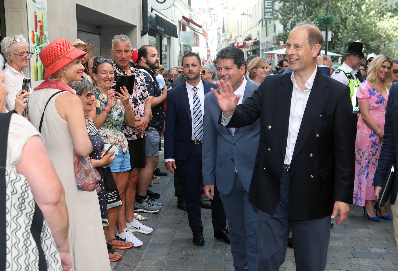 The Earl and Countess of Wessex during their second royal visit to the Rock