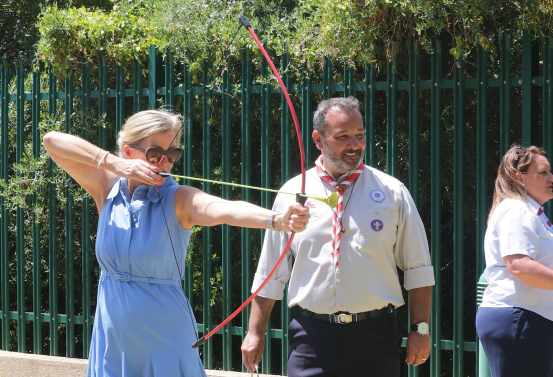 The Earl and Countess of Wessex during their second royal visit to the Rock