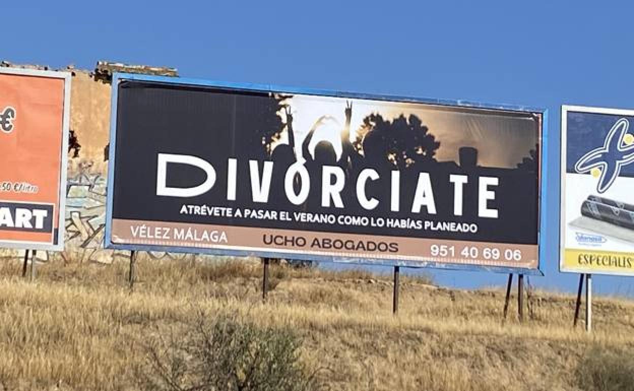 The advertisment encouraged people to "get divorced" and "spend summer how you had planned to" 