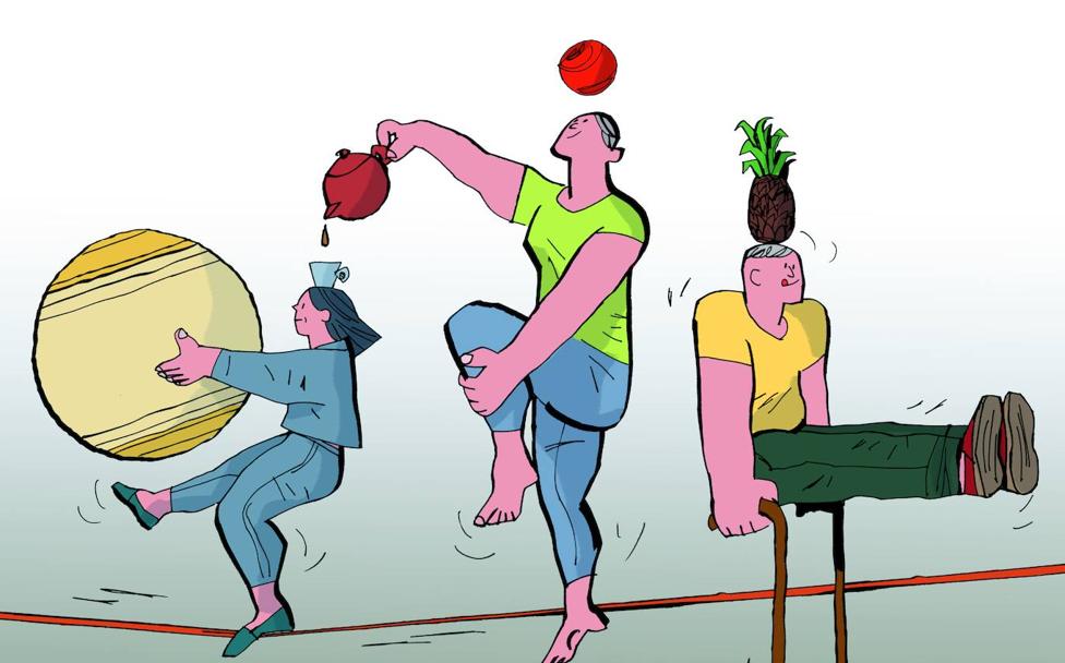 Working on balance is a very healthy thing to do