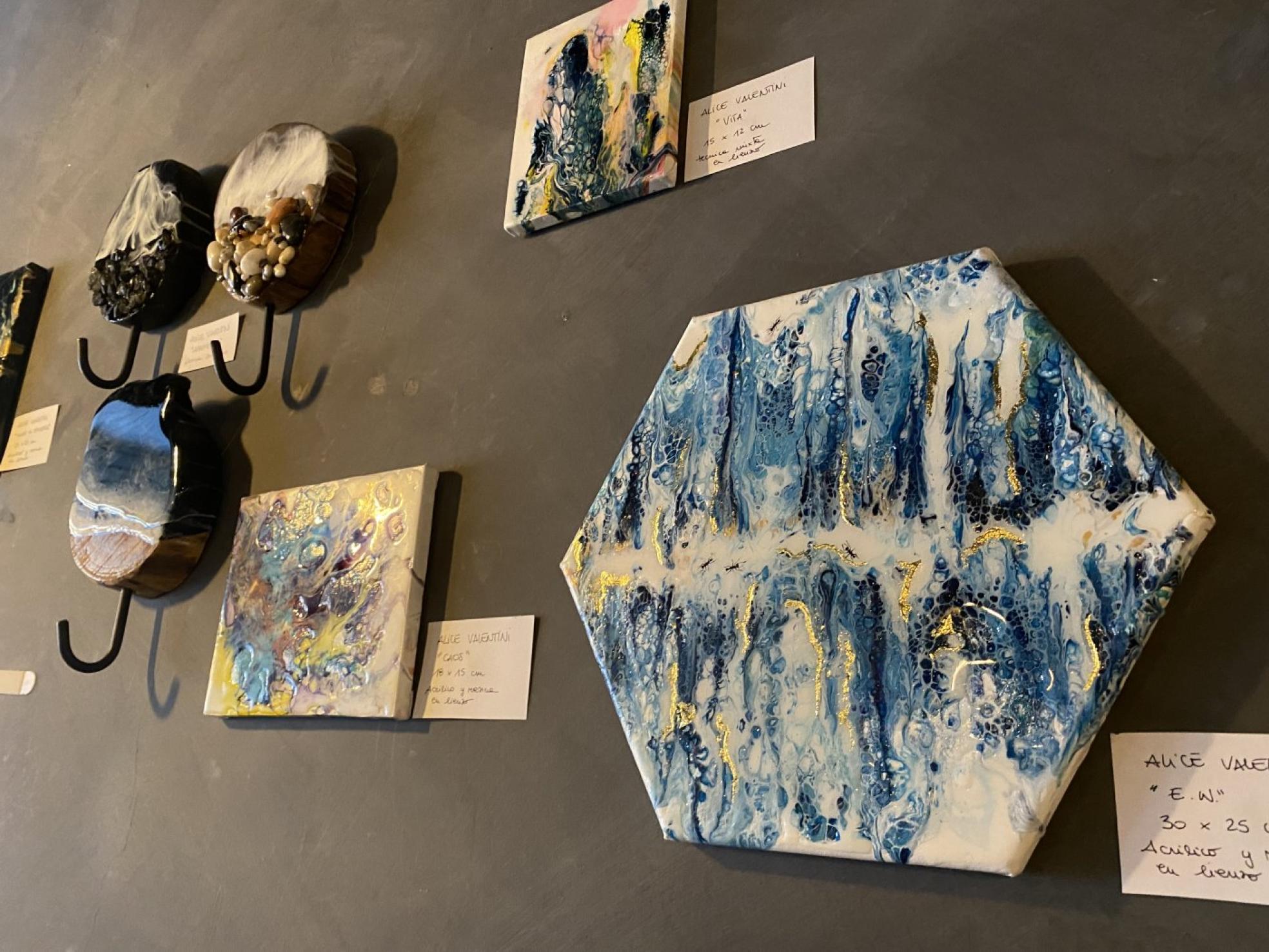 Different artwork is being exhibted at the CEOE House in Malaga city. 