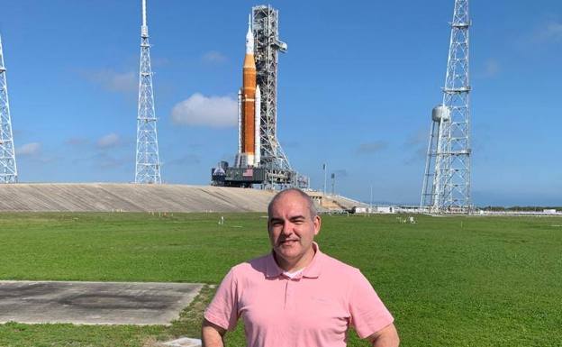 Carlos García-Galán at the Kennedy Space Centre in Florida. 