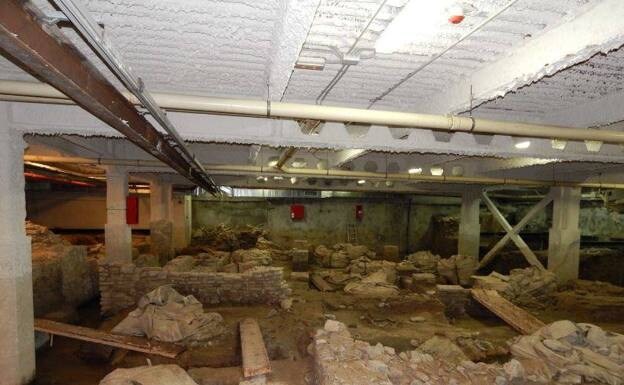 The Roman remains beneath the Thyssen Museum include part of a house. 
