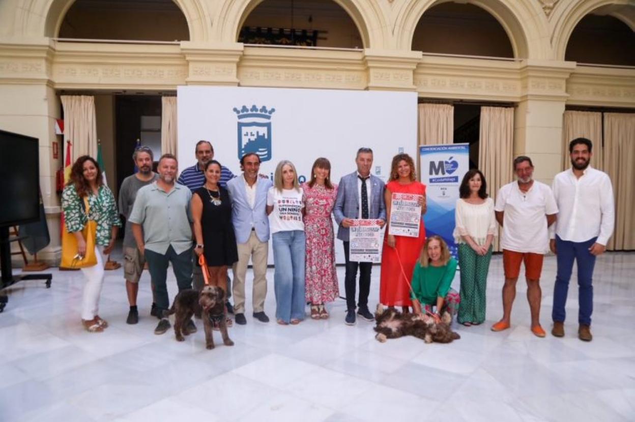 The presentation of the charity event. 