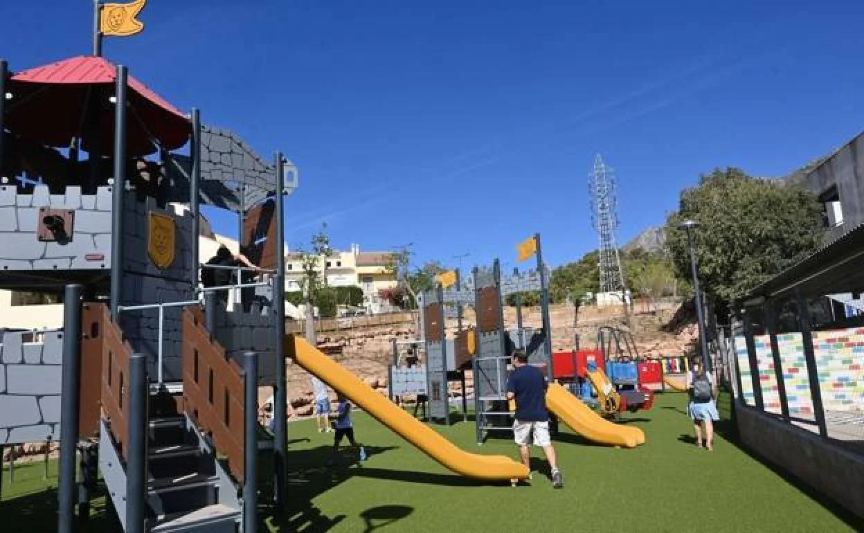 The new play area