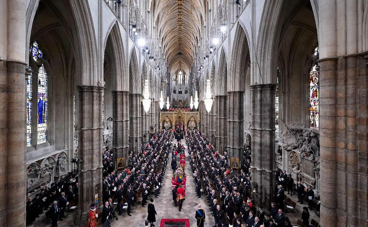 A moment during Queen Elizabeth II's funeral. 