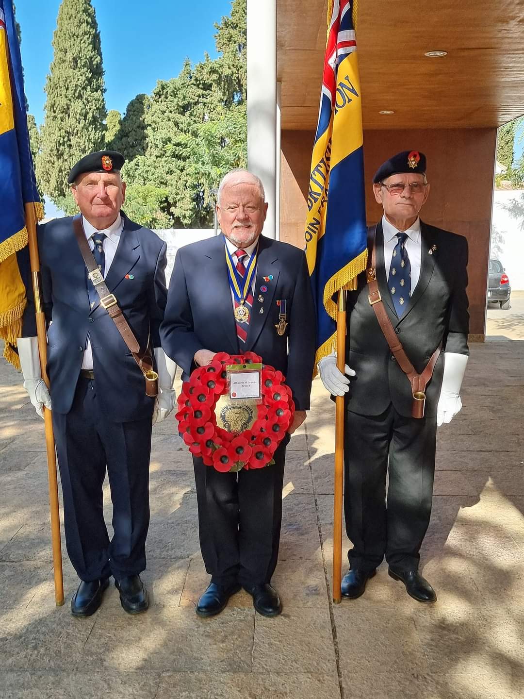 ALHAURIN EL GRANDE: Chairman John Pattison and Standard Bearers.