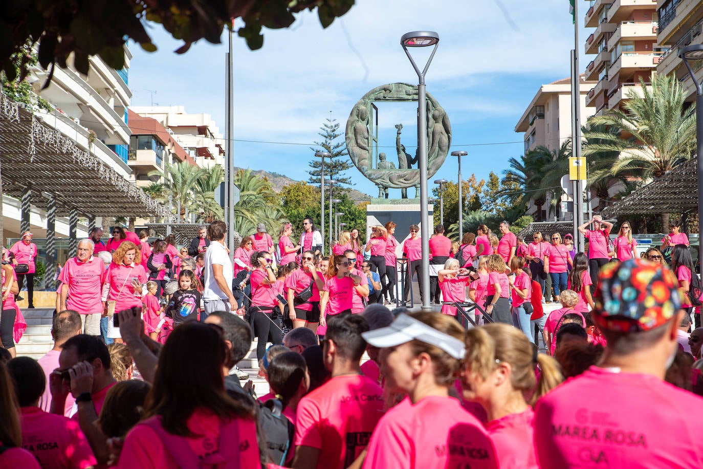 Wave of pink in Marbella as more than 3,000 take part in cancer awareness walk
