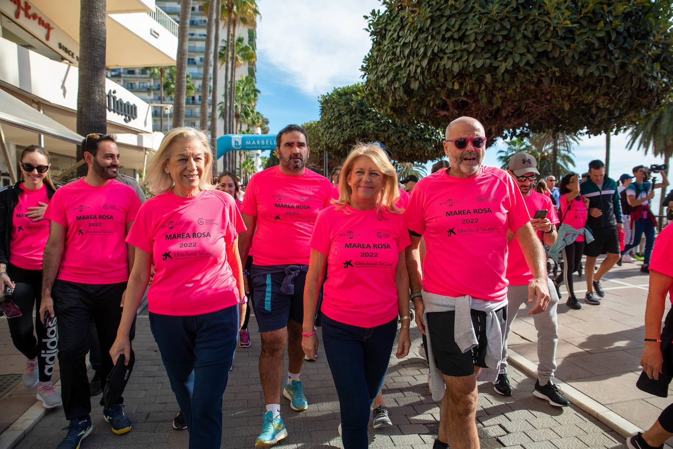Wave of pink in Marbella as more than 3,000 take part in cancer awareness walk