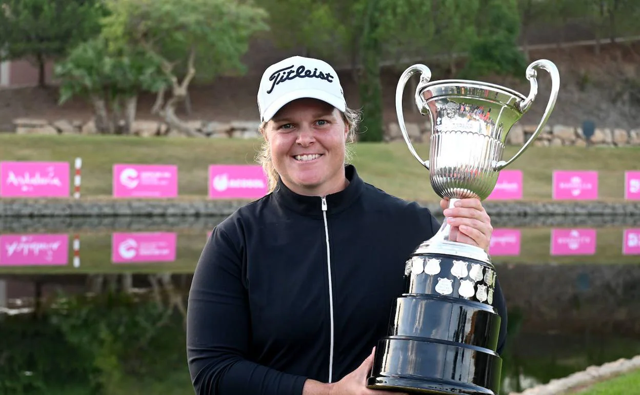 The Spanish Women's Open winner, Caroline Hedwall. 