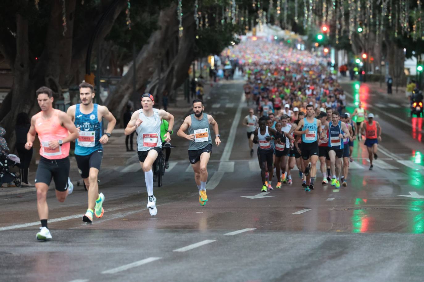 Runners in the Generali Malaga Marathon race on Sunday, 11 December 2022