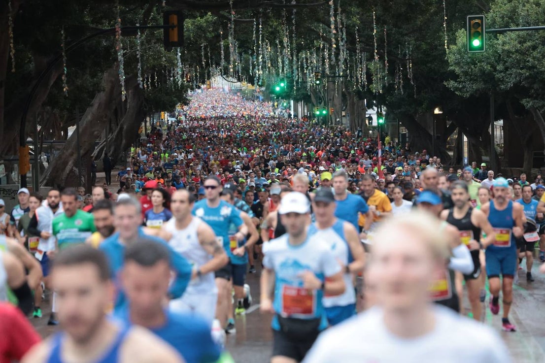 Runners in the Generali Malaga Marathon race on Sunday, 11 December 2022