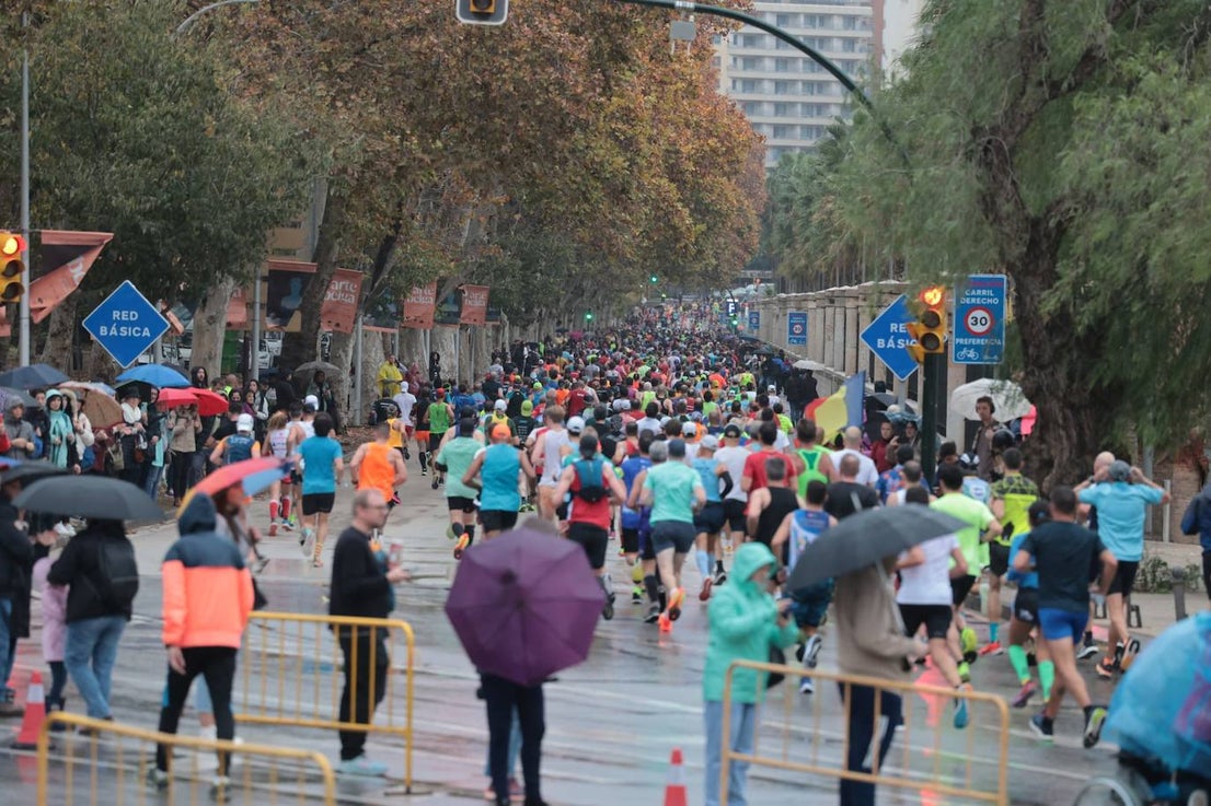 Runners in the Generali Malaga Marathon race on Sunday, 11 December 2022