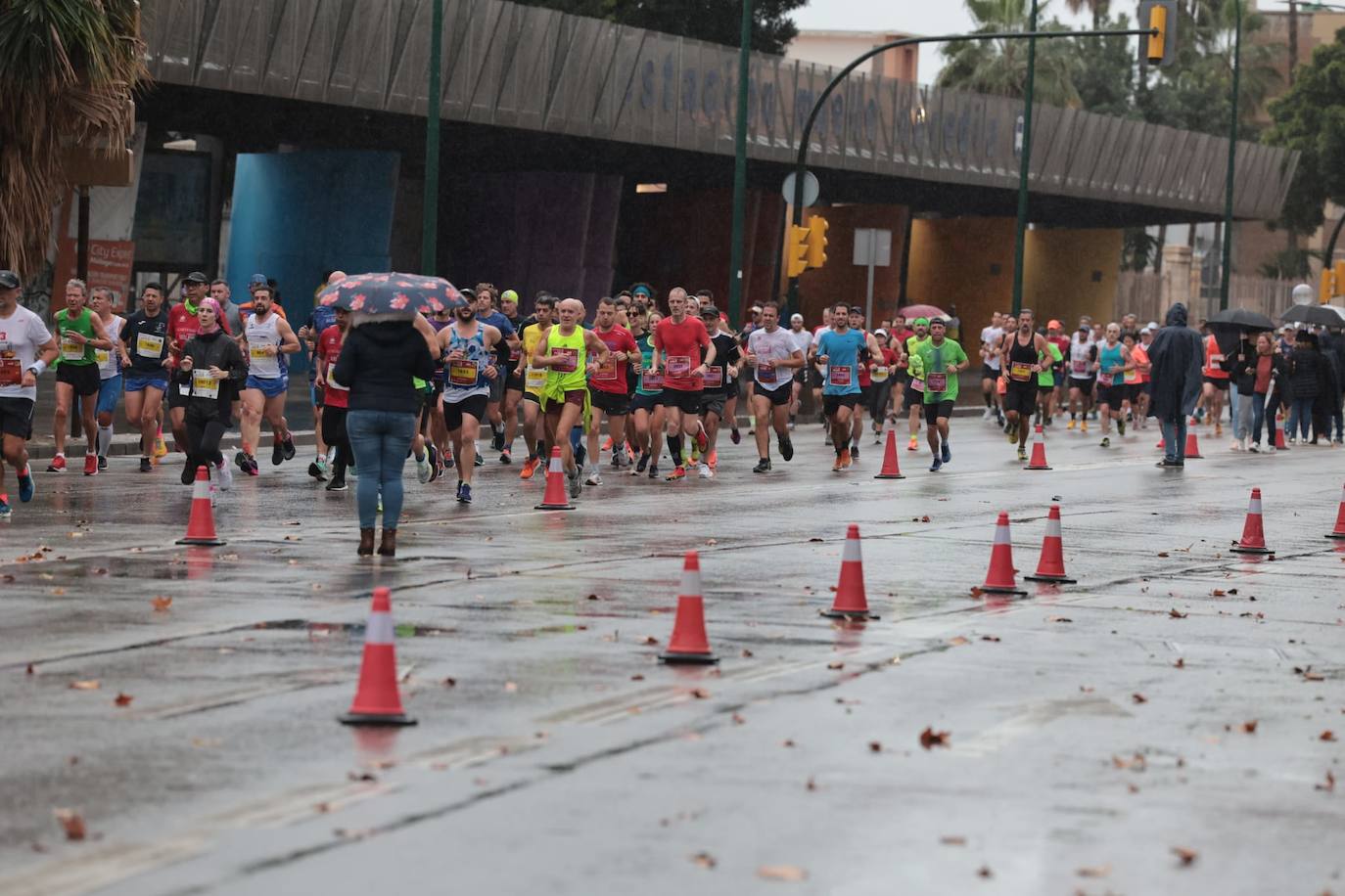 Runners in the Generali Malaga Marathon race on Sunday, 11 December 2022