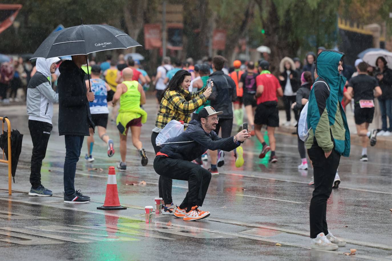 Runners in the Generali Malaga Marathon race on Sunday, 11 December 2022