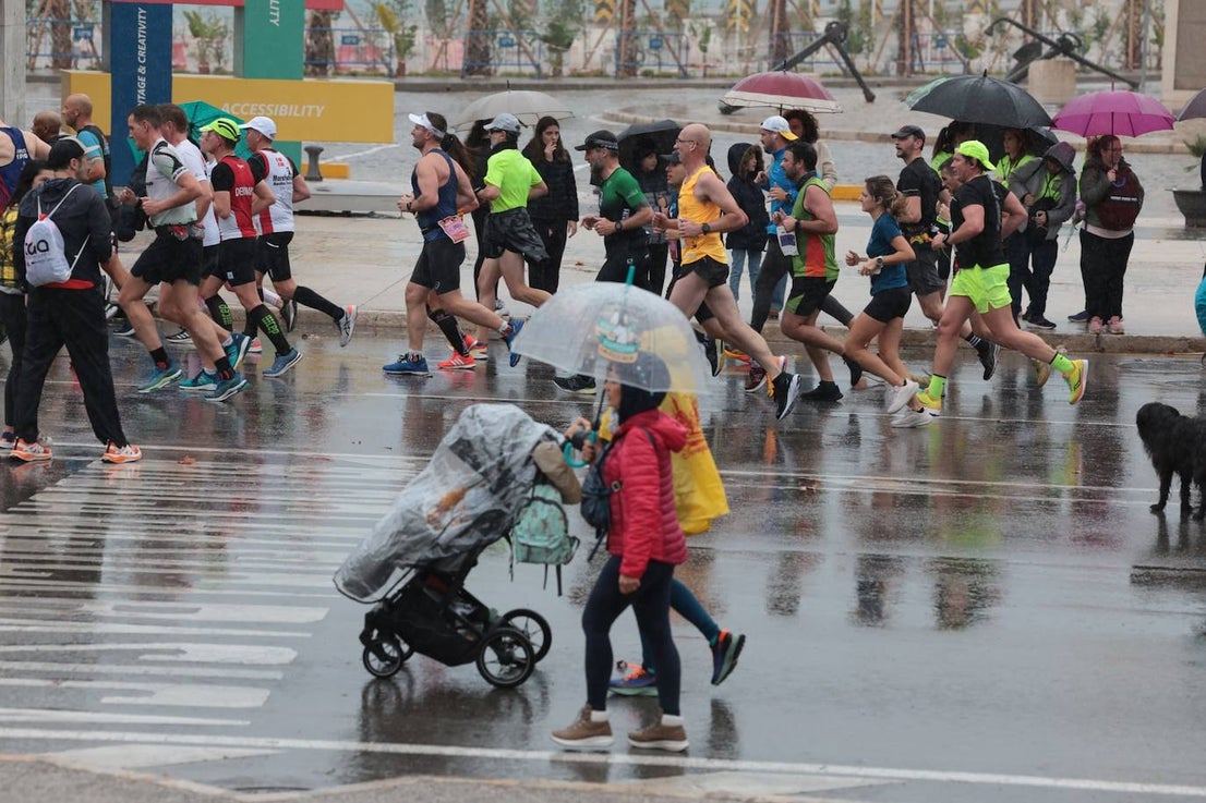 Runners in the Generali Malaga Marathon race on Sunday, 11 December 2022