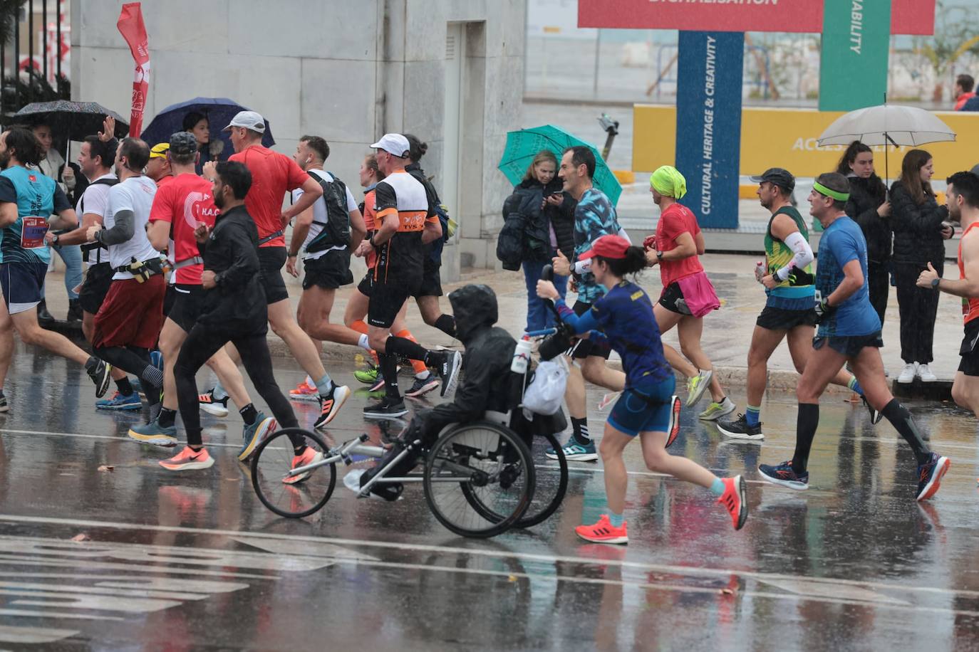 Runners in the Generali Malaga Marathon race on Sunday, 11 December 2022