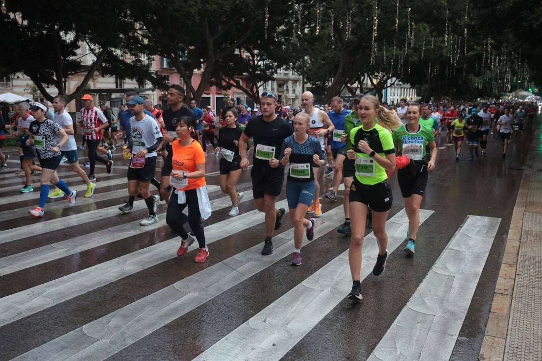 Runners in the Generali Malaga Marathon race on Sunday, 11 December 2022