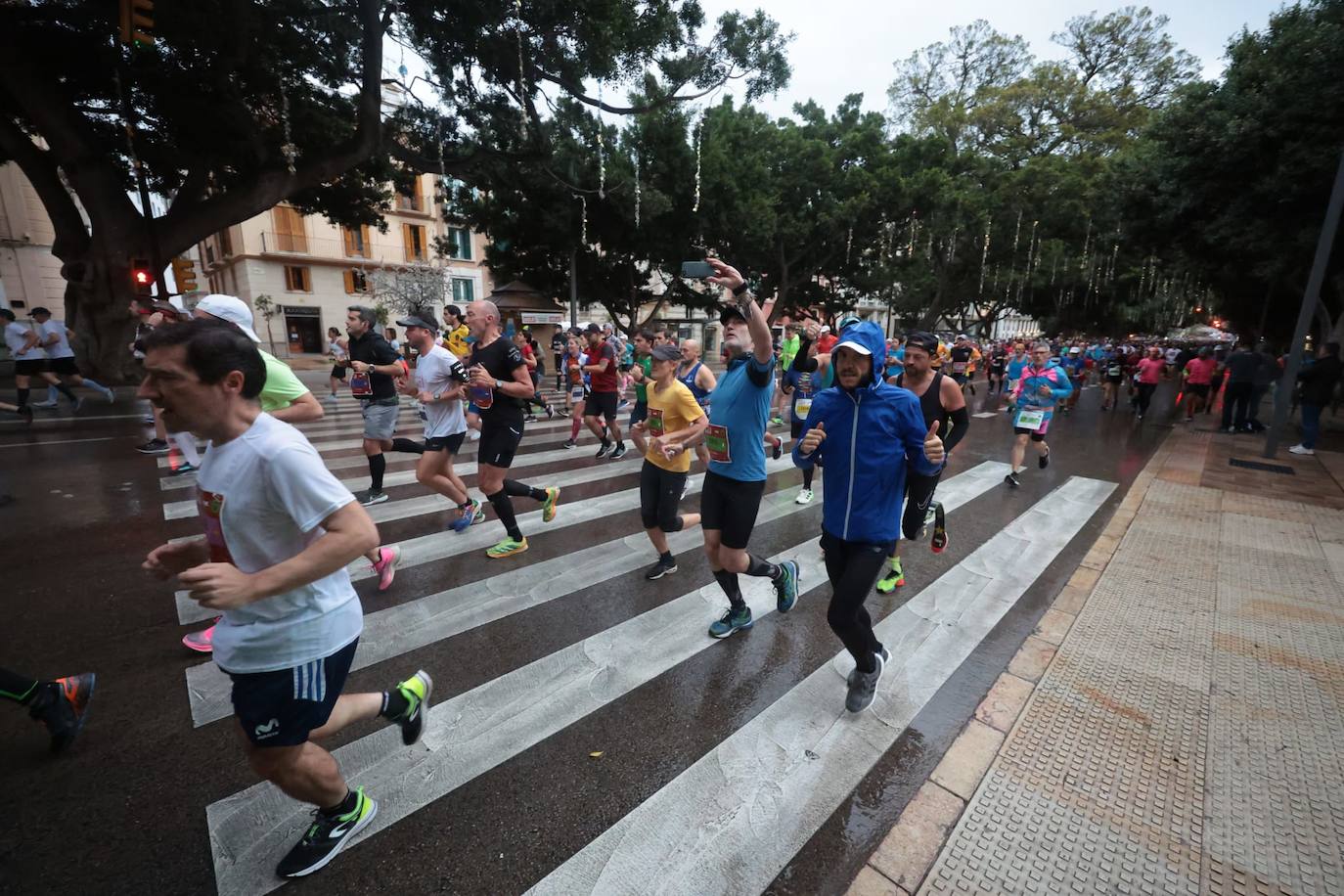 Runners in the Generali Malaga Marathon race on Sunday, 11 December 2022