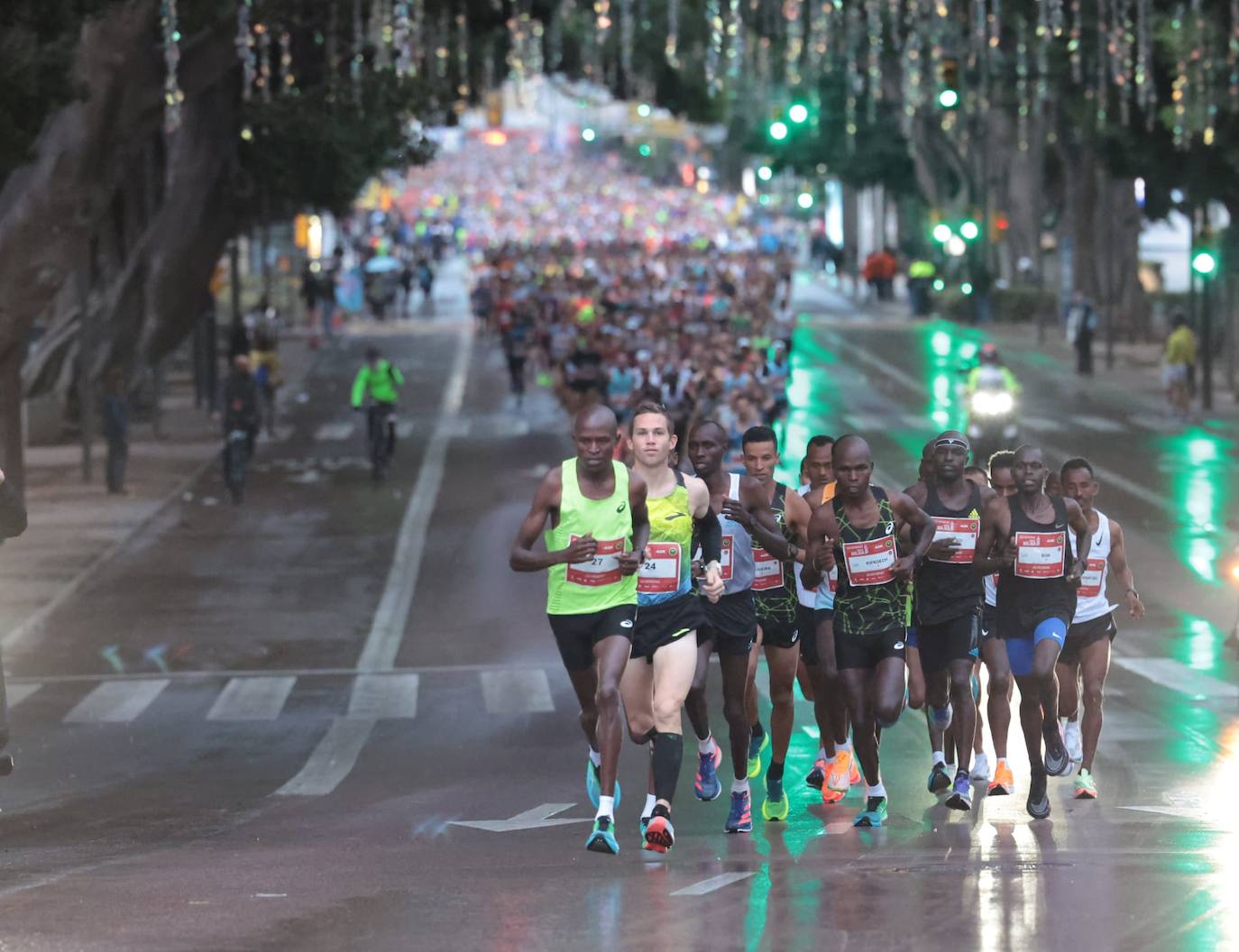 Runners in the Generali Malaga Marathon race on Sunday, 11 December 2022