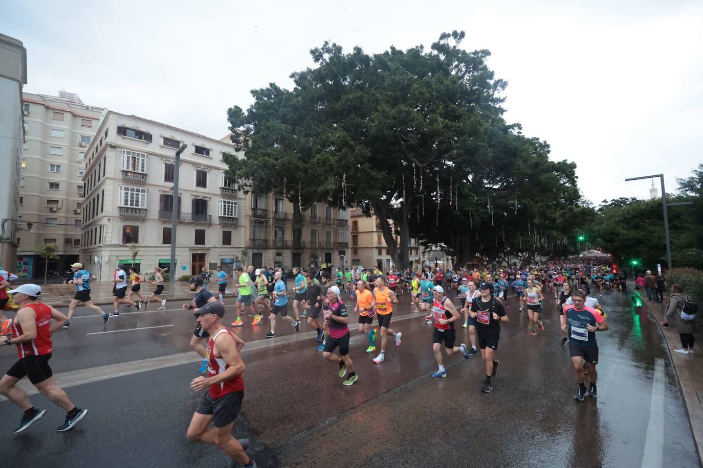 Runners in the Generali Malaga Marathon race on Sunday, 11 December 2022