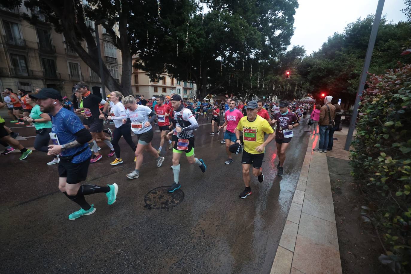 Runners in the Generali Malaga Marathon race on Sunday, 11 December 2022