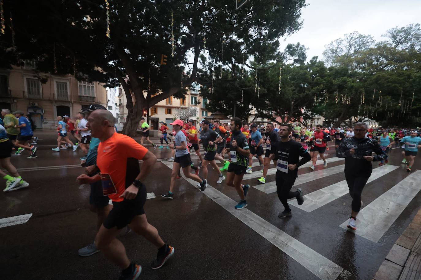 Runners in the Generali Malaga Marathon race on Sunday, 11 December 2022