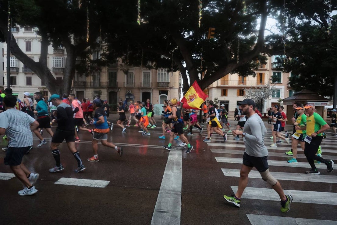 Runners in the Generali Malaga Marathon race on Sunday, 11 December 2022