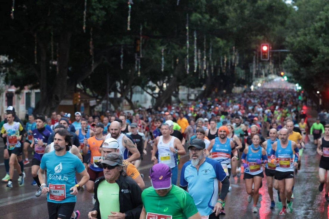 Runners in the Generali Malaga Marathon race on Sunday, 11 December 2022