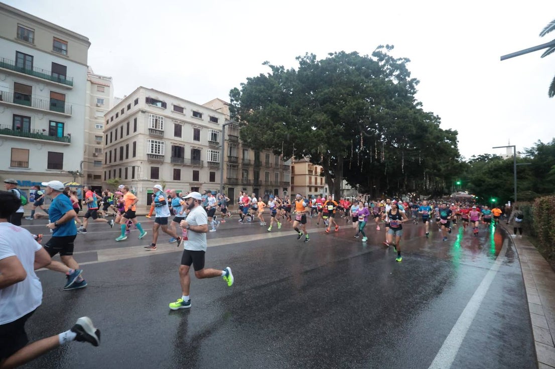 Runners in the Generali Malaga Marathon race on Sunday, 11 December 2022