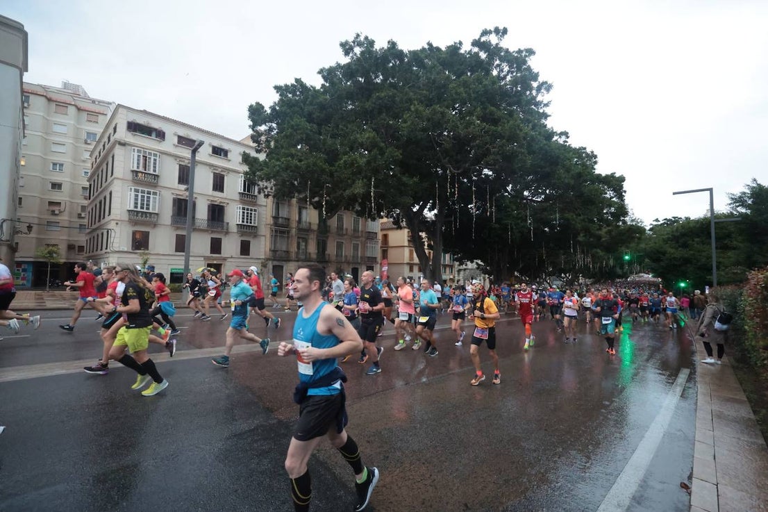 Runners in the Generali Malaga Marathon race on Sunday, 11 December 2022