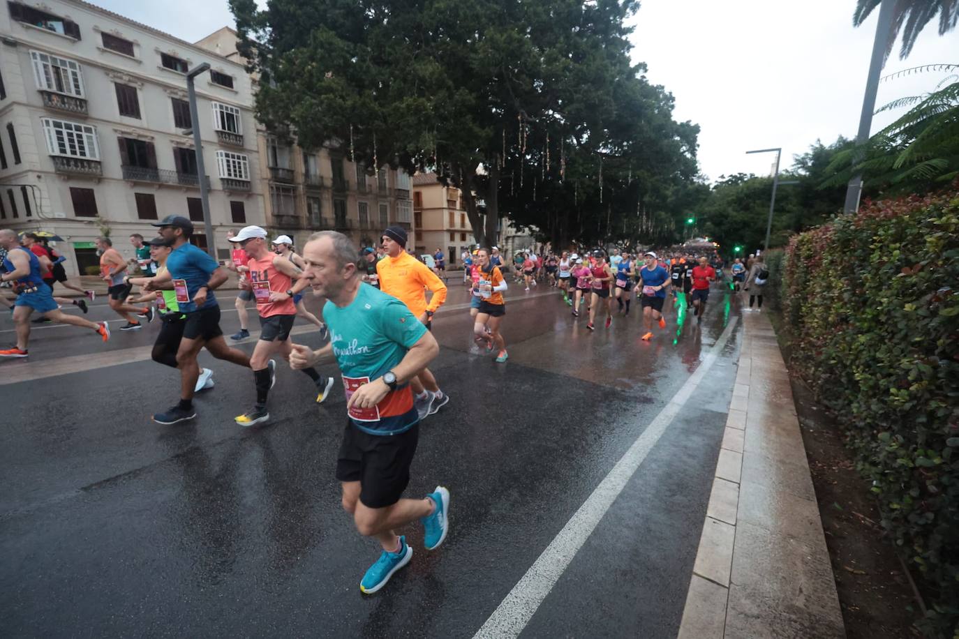 Runners in the Generali Malaga Marathon race on Sunday, 11 December 2022