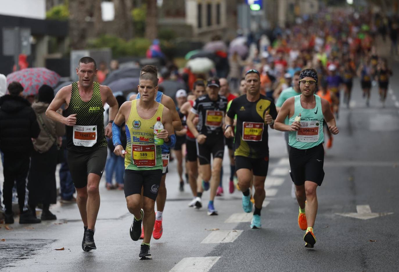 Runners in the Generali Malaga Marathon race on Sunday, 11 December 2022