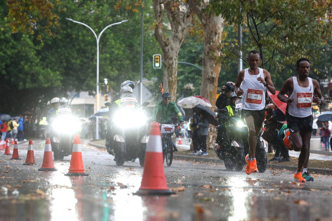 Runners in the Generali Malaga Marathon race on Sunday, 11 December 2022