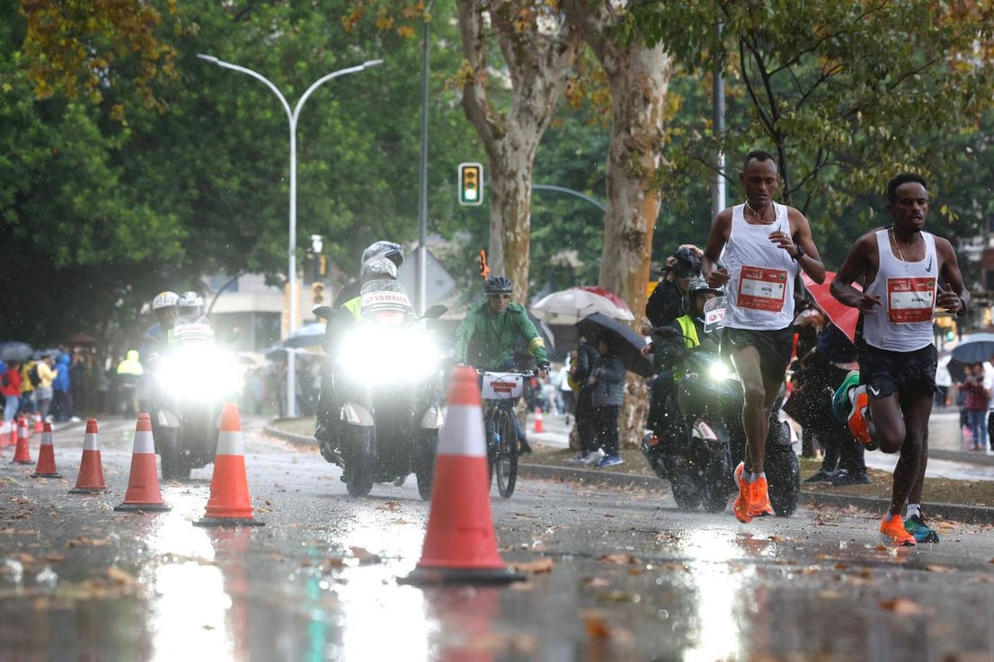 Runners in the Generali Malaga Marathon race on Sunday, 11 December 2022