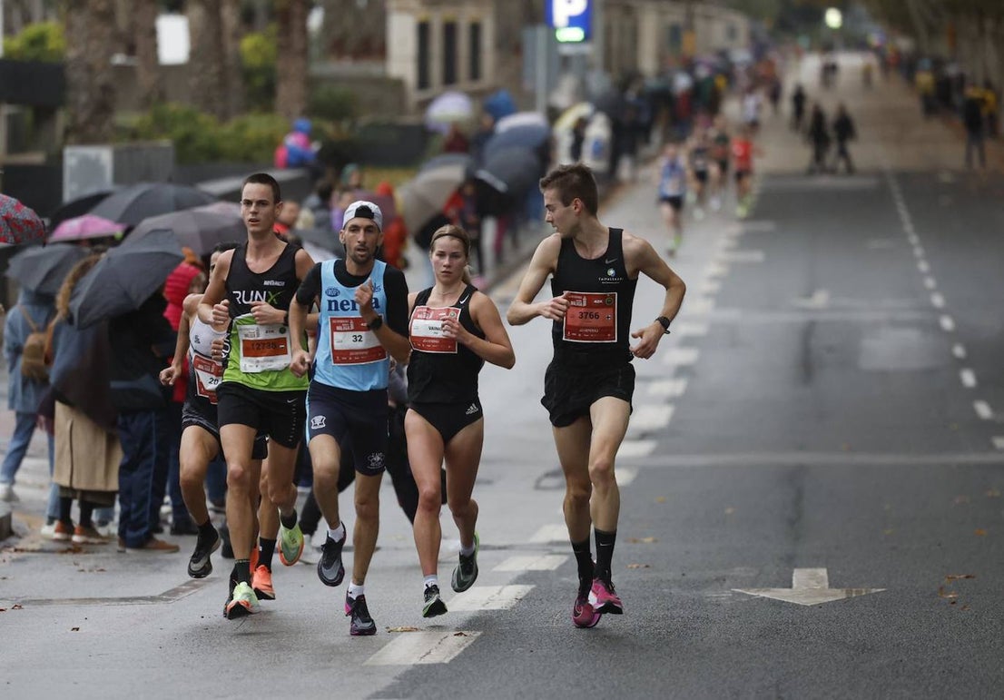Runners in the Generali Malaga Marathon race on Sunday, 11 December 2022