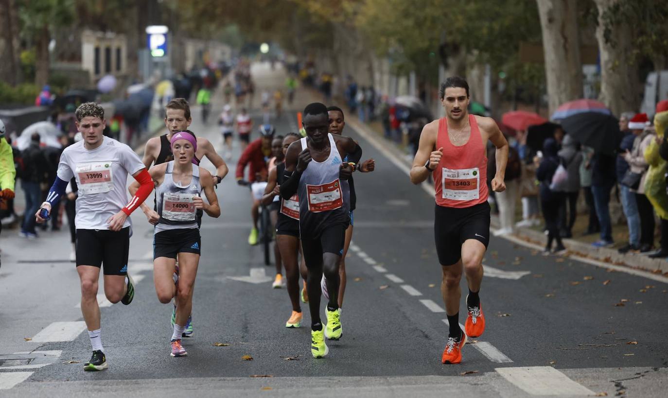 Runners in the Generali Malaga Marathon race on Sunday, 11 December 2022