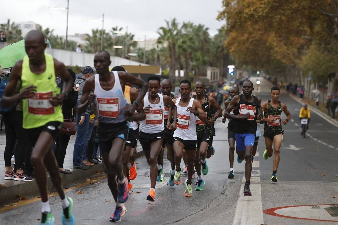 Runners in the Generali Malaga Marathon race on Sunday, 11 December 2022