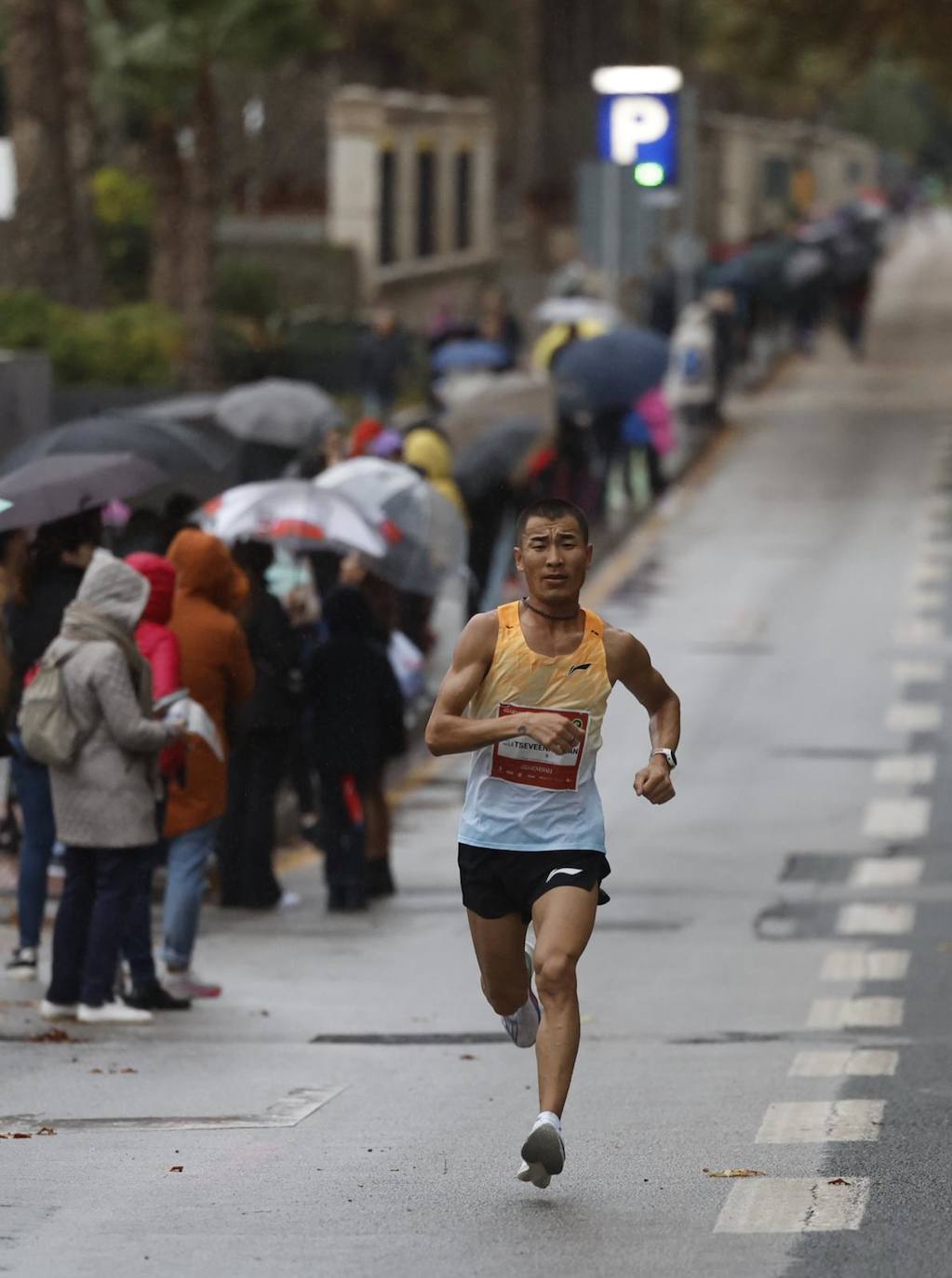 Runners in the Generali Malaga Marathon race on Sunday, 11 December 2022