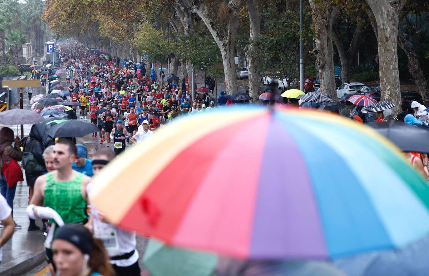 Runners in the Generali Malaga Marathon race on Sunday, 11 December 2022