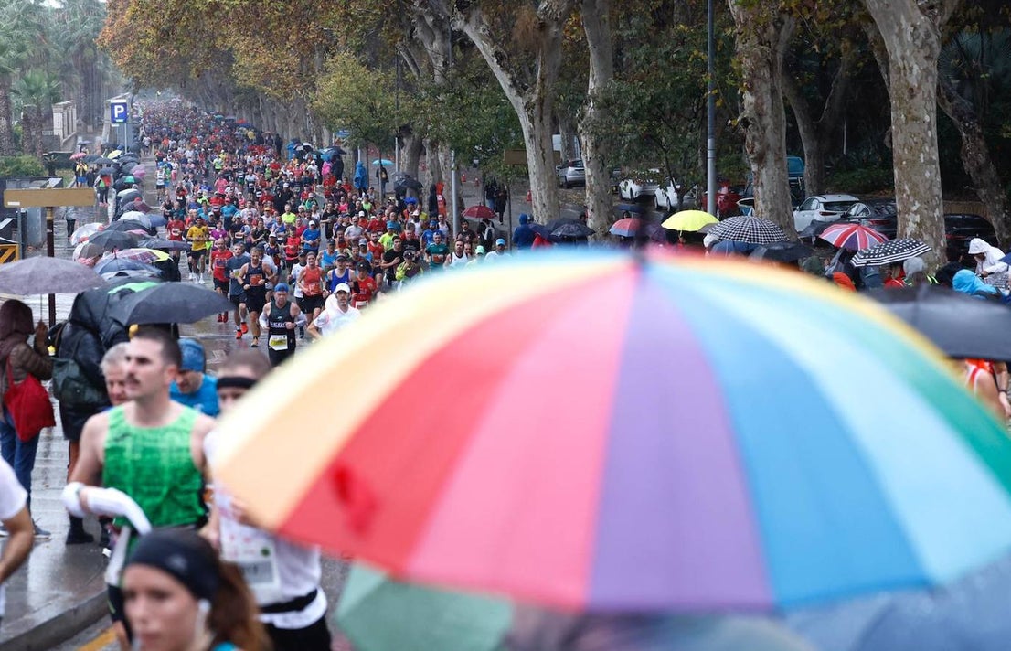 Runners in the Generali Malaga Marathon race on Sunday, 11 December 2022