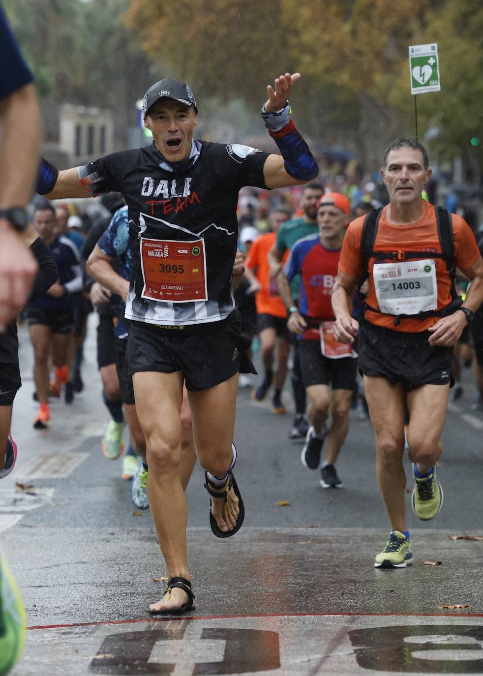 Runners in the Generali Malaga Marathon race on Sunday, 11 December 2022