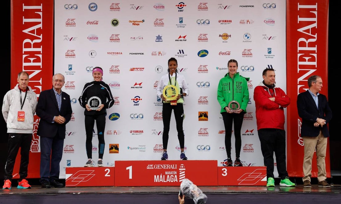 Runners in the Generali Malaga Marathon race on Sunday, 11 December 2022