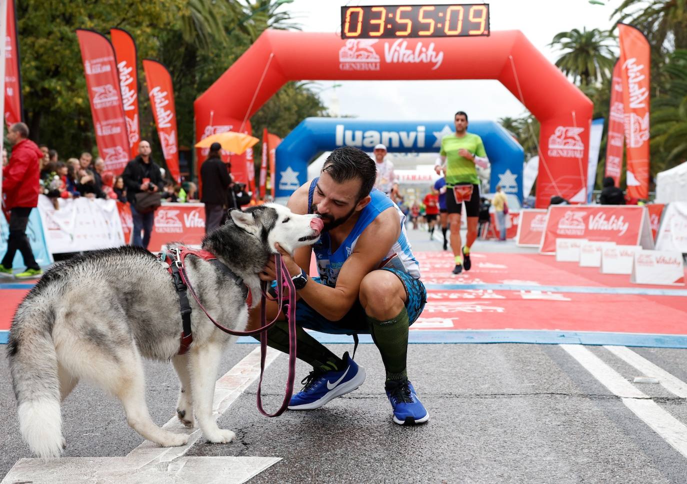 Runners in the Generali Malaga Marathon race on Sunday, 11 December 2022